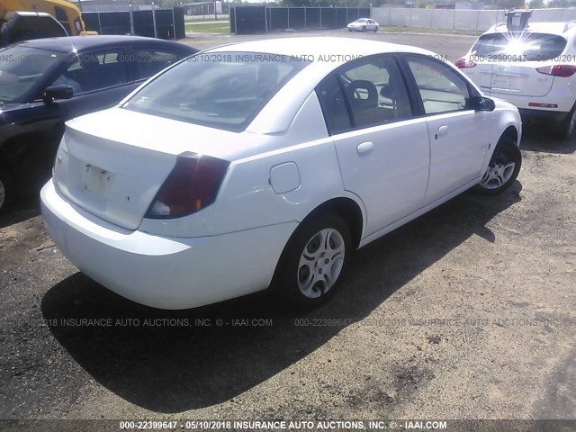 1G8AJ52F94Z156453 - 2004 SATURN ION LEVEL 2 WHITE photo 4