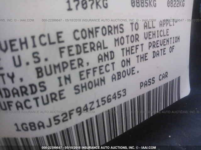 1G8AJ52F94Z156453 - 2004 SATURN ION LEVEL 2 WHITE photo 9