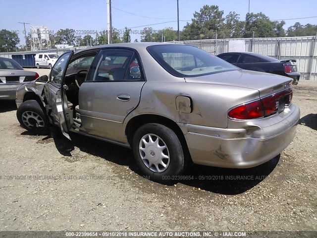 2G4WS52J621258243 - 2002 BUICK CENTURY CUSTOM GOLD photo 3