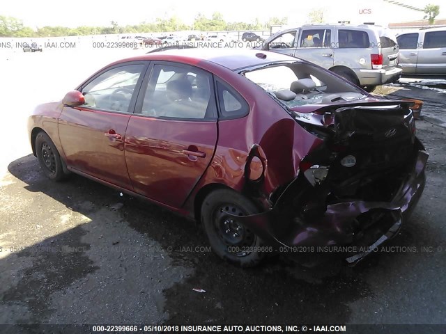 KMHDU46D38U309064 - 2008 HYUNDAI ELANTRA GLS/SE/LIMITED RED photo 3