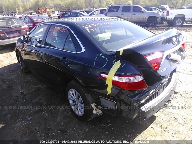 4T4BF1FK8FR470060 - 2015 TOYOTA CAMRY LE/XLE/SE/XSE BLACK photo 3