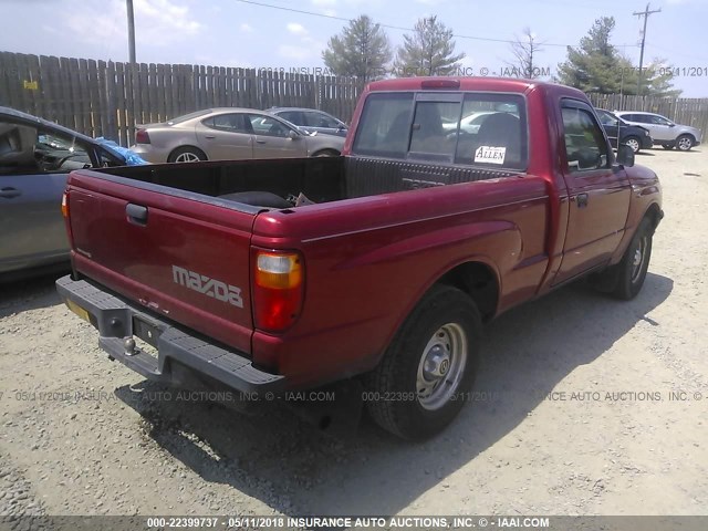 4F4YR12D93TM21885 - 2003 MAZDA B2300 RED photo 4