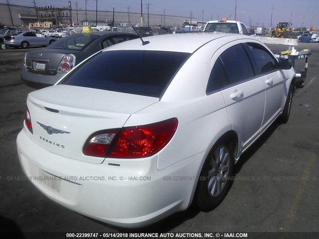 1C3CC4FBXAN183811 - 2010 CHRYSLER SEBRING TOURING WHITE photo 4