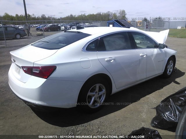 1G1ZB5ST2HF121703 - 2017 CHEVROLET MALIBU LS 白色 照片 4