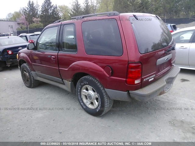 1FMYU70E31UC20881 - 2001 FORD EXPLORER SPORT RED photo 3