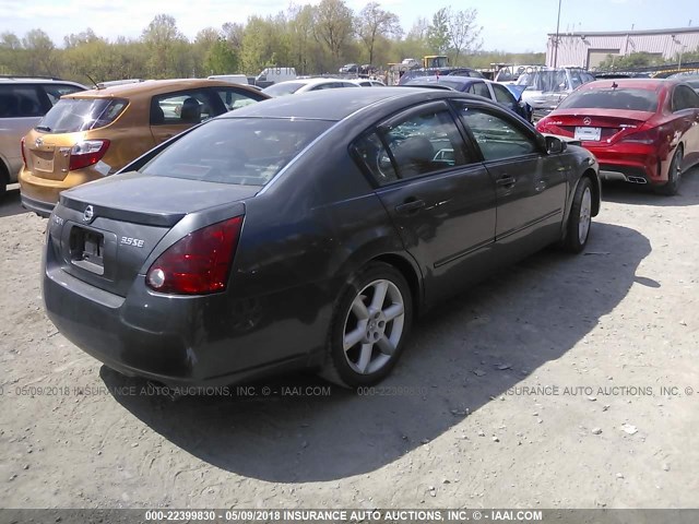 1N4BA41E76C866587 - 2006 NISSAN MAXIMA SE/SL GRAY photo 4