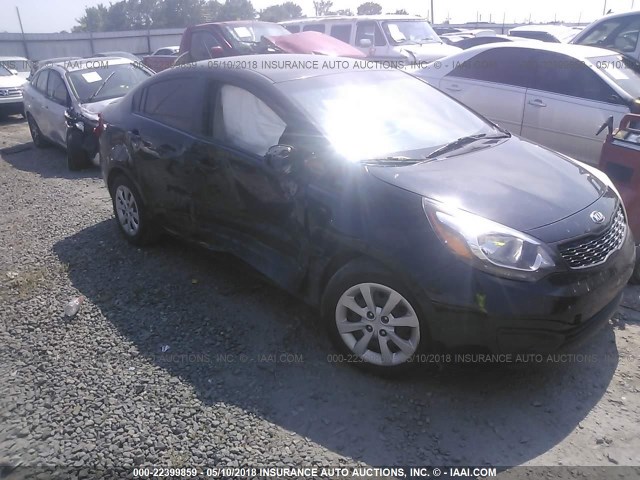 KNADM4A31D6178022 - 2013 KIA RIO LX BLACK photo 1