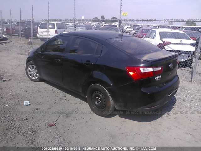 KNADM4A31D6178022 - 2013 KIA RIO LX BLACK photo 3