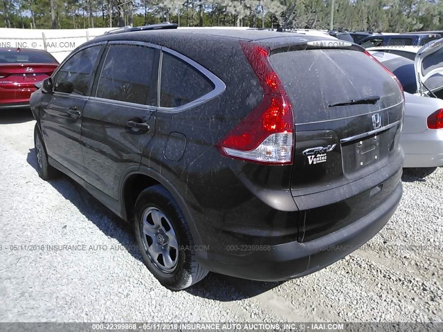 5J6RM3H35DL035174 - 2013 HONDA CR-V LX BLACK photo 3