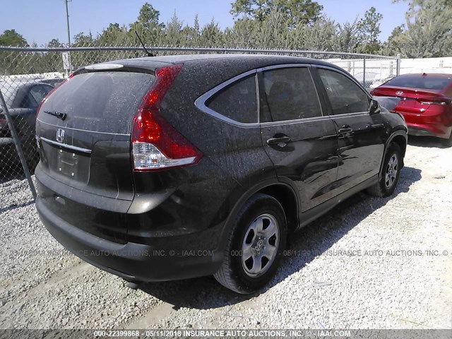 5J6RM3H35DL035174 - 2013 HONDA CR-V LX BLACK photo 4