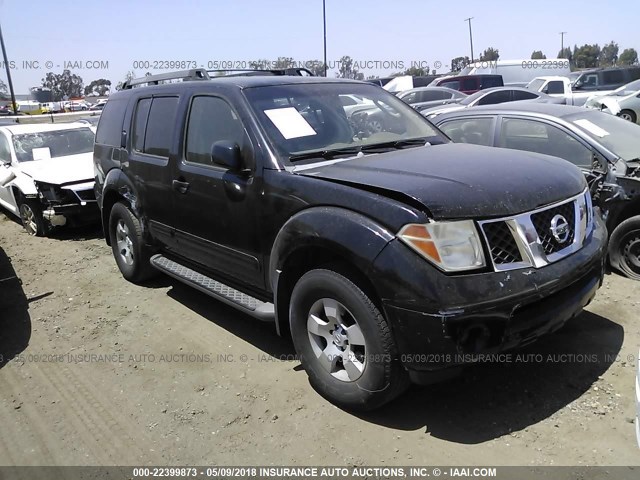 5N1AR18UX7C610161 - 2007 NISSAN PATHFINDER LE/SE/XE BLACK photo 1