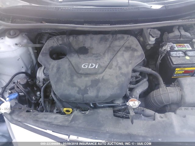 KMHCT5AE7CU022226 - 2012 HYUNDAI ACCENT GLS/GS SILVER photo 10