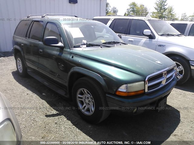 1D4HR48N43F510954 - 2003 DODGE DURANGO SLT GREEN photo 1