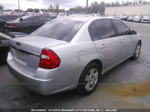 1G1ZT51816F234341 - 2006 CHEVROLET MALIBU LT SILVER photo 4