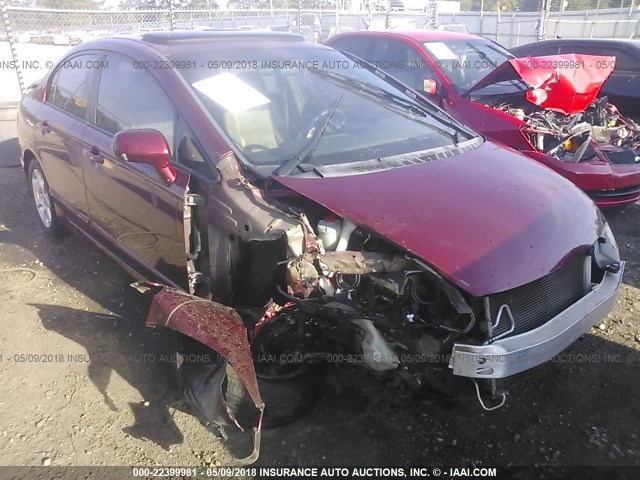1HGFA16999L021185 - 2009 HONDA CIVIC EXL RED photo 1