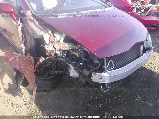 1HGFA16999L021185 - 2009 HONDA CIVIC EXL RED photo 6