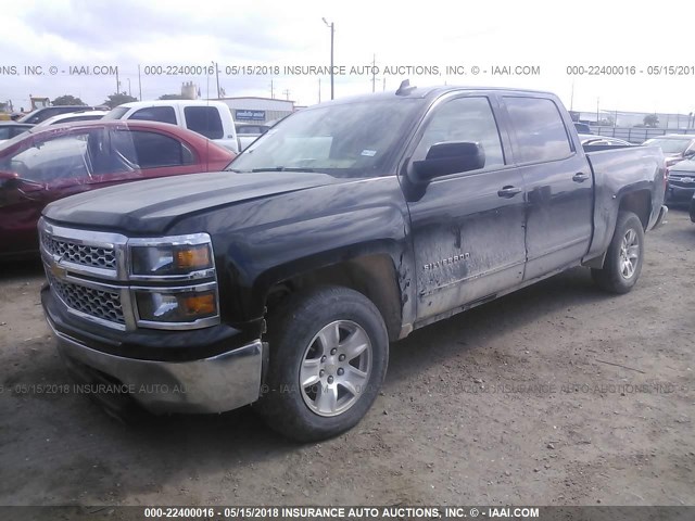 3GCPCREC1FG109813 - 2015 CHEVROLET SILVERADO C1500 LT BLACK photo 2