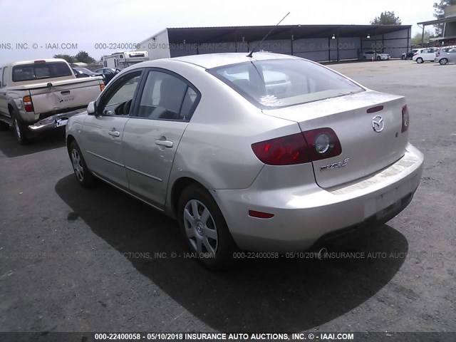 JM1BK12G561469073 - 2006 MAZDA 3 I ოქროსფერი ფოტო 3