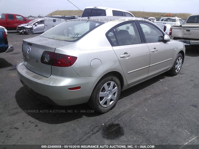 JM1BK12G561469073 - 2006 MAZDA 3 I ოქროსფერი ფოტო 4