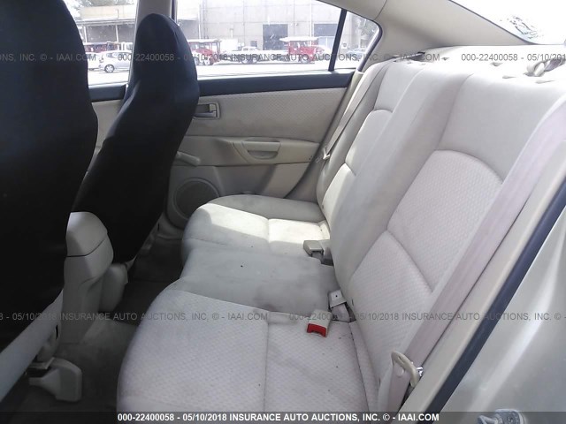 JM1BK12G561469073 - 2006 MAZDA 3 I ოქროსფერი ფოტო 8