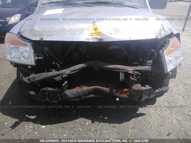 1N6BA07D69N306972 - 2009 NISSAN TITAN XE/SE/LE SILVER photo 6