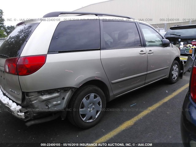 5TDZA23C46S433462 - 2006 TOYOTA SIENNA CE/LE BROWN photo 4