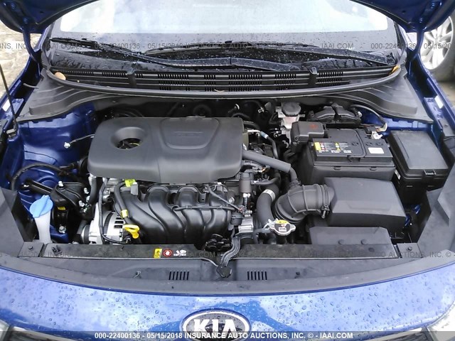 3KPA24ABXJE053528 - 2018 KIA RIO LX/S BLUE photo 10