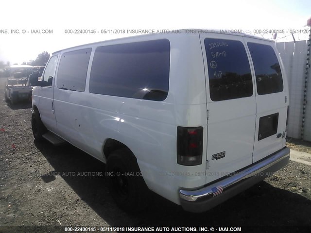 1FMRE11L33HB38916 - 2003 FORD ECONOLINE E150 WAGON WHITE photo 3