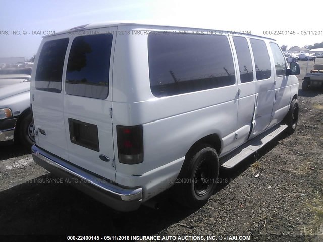 1FMRE11L33HB38916 - 2003 FORD ECONOLINE E150 WAGON WHITE photo 4