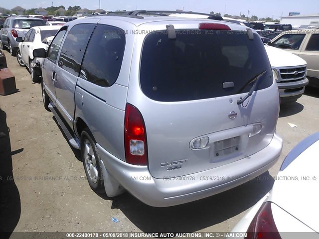 4N2ZN17T82D808362 - 2002 NISSAN QUEST GLE SILVER photo 3