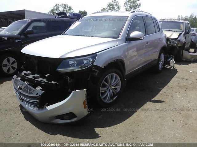 WVGAV3AX1EW534868 - 2014 VOLKSWAGEN TIGUAN S/SE/SEL/R-LINE SILVER photo 2