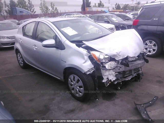 JTDKDTB3XC1025296 - 2012 TOYOTA PRIUS C SILVER photo 1