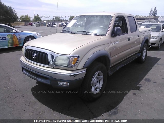 5TEGN92N74Z325991 - 2004 TOYOTA TACOMA DOUBLE CAB PRERUNNER GOLD photo 2