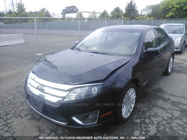 3FADP0L35AR347253 - 2010 FORD FUSION HYBRID BLACK photo 2