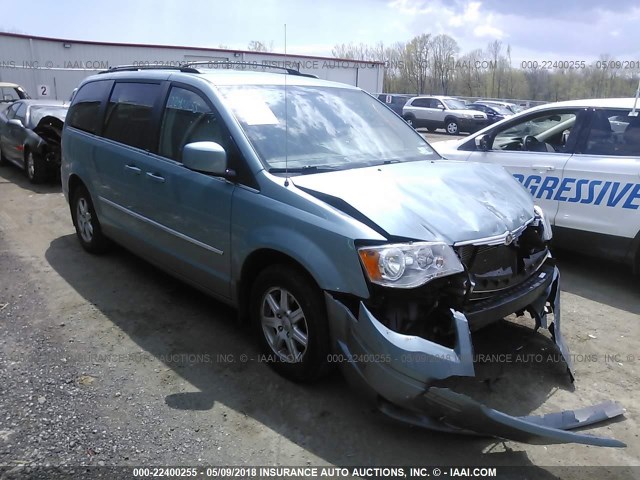 2A4RR8DX2AR392919 - 2010 CHRYSLER TOWN & COUNTRY TOURING PLUS Light Blue photo 1