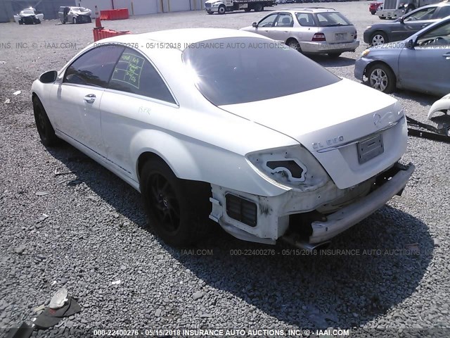 WDDEJ86X49A019458 - 2009 MERCEDES-BENZ CL 550 4MATIC WHITE photo 3