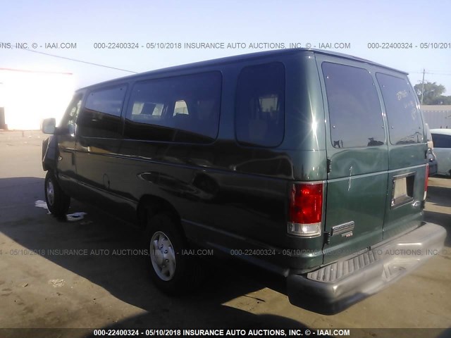 1FBSS31L37DA78504 - 2007 FORD ECONOLINE E350 SUPER DUTY WAGON GREEN photo 3