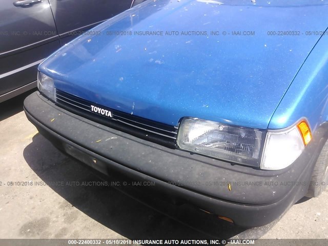 1NXAE82G0HZ429413 - 1987 TOYOTA COROLLA FX BLUE photo 6