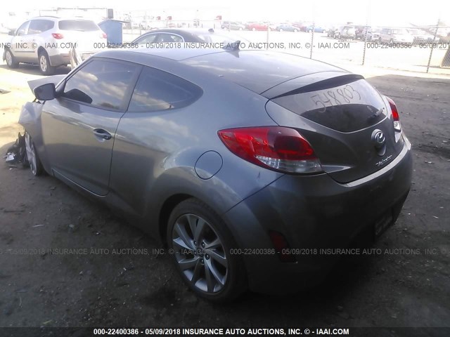 KMHTC6AD9GU262686 - 2016 HYUNDAI VELOSTER SILVER photo 3