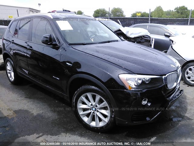 5UXWX9C36H0W77936 - 2017 BMW X3 XDRIVE28I BLACK photo 1