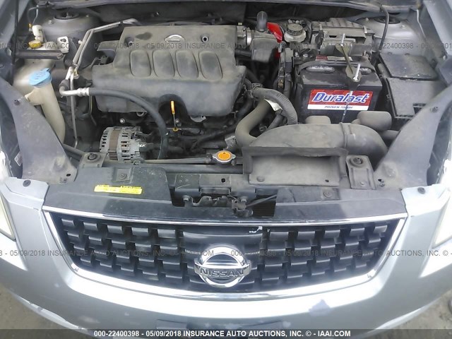 3N1AB61E88L744989 - 2008 NISSAN SENTRA 2.0/2.0S/2.0SL GRAY photo 10