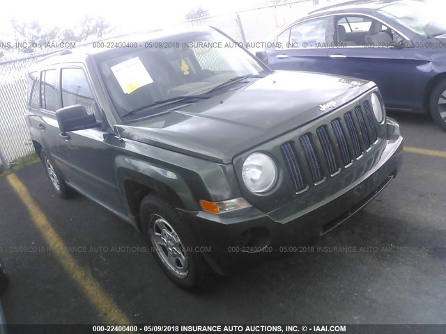 1J8FF28W48D604838 - 2008 JEEP PATRIOT SPORT GREEN photo 1