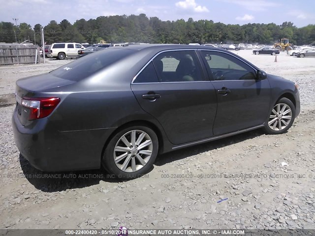 4T4BF1FK3DR277781 - 2013 TOYOTA CAMRY L/SE/LE/XLE GRAY photo 4