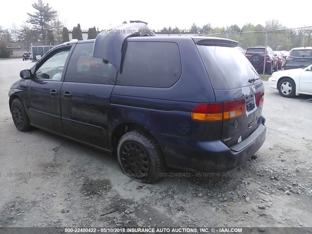 5FNRL18544B067731 - 2004 HONDA ODYSSEY LX BLUE photo 3