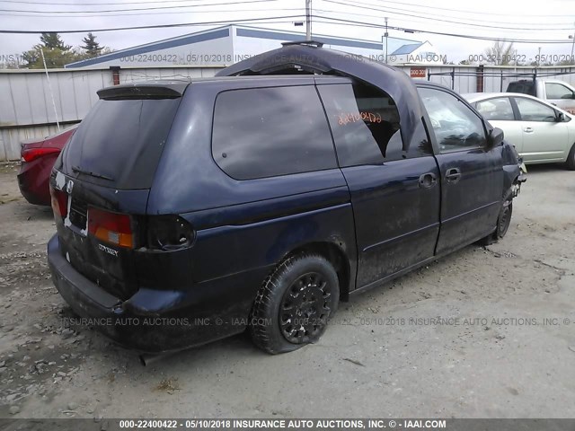 5FNRL18544B067731 - 2004 HONDA ODYSSEY LX BLUE photo 4