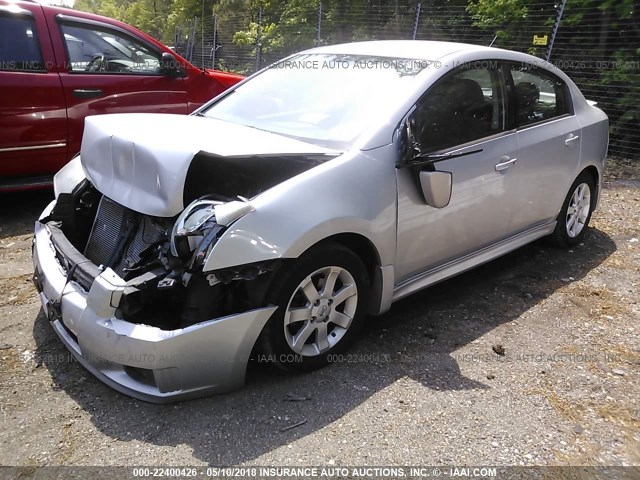 3N1AB6AP2AL696381 - 2010 NISSAN SENTRA 2.0/2.0S/SR/2.0SL SILVER photo 2