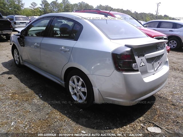 3N1AB6AP2AL696381 - 2010 NISSAN SENTRA 2.0/2.0S/SR/2.0SL SILVER photo 3