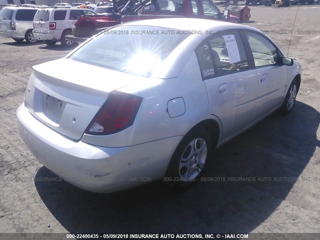 1G8AZ52FX4Z100529 - 2004 SATURN ION LEVEL 2 SILVER photo 4