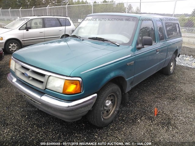 1FTCR14A3TPB15716 - 1996 FORD RANGER SUPER CAB TEAL photo 2
