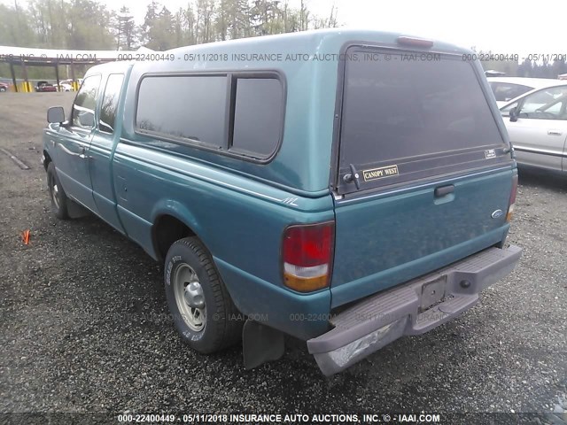 1FTCR14A3TPB15716 - 1996 FORD RANGER SUPER CAB TEAL photo 3